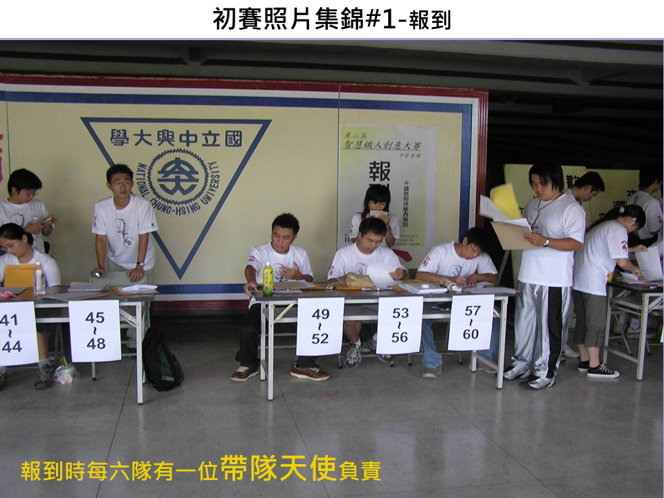 場地隊伍編號報到